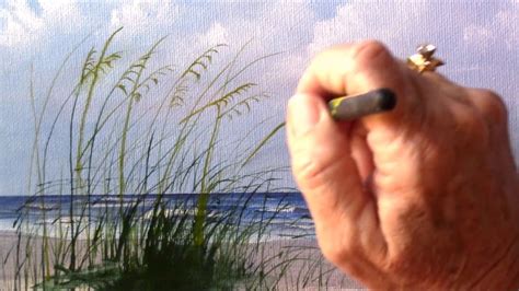 A Beach Scene Part 5 | Beach scene painting, Grass painting, Beach art painting