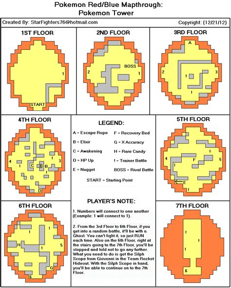 Pokémon Red / Blue Pokemon Tower Map (GIF) - StarFighters76 - Neoseeker ...