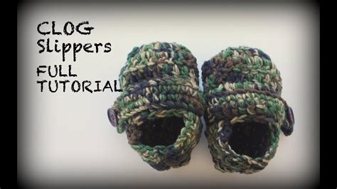 Crochet Clog Slippers Tutorial (the full version) - YouTube