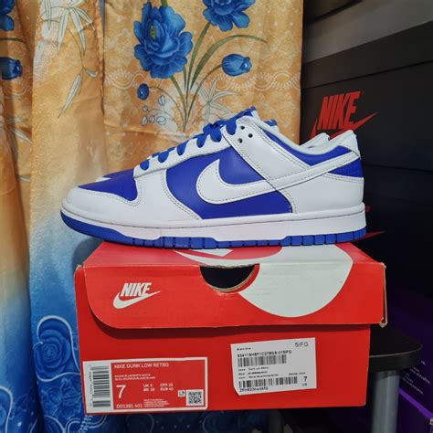 NIKE DUNK LOW RACER BLUE, Men's Fashion, Footwear, Sneakers on Carousell