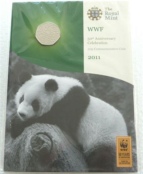 2011 World Wildlife Fund WWF 50p Brilliant Uncirculated Coin Pack Sealed