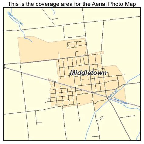 Aerial Photography Map of Middletown, IN Indiana