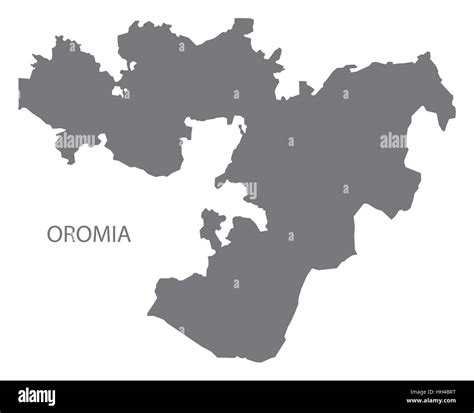 Oromia Ethiopia Map in grey Stock Vector Image & Art - Alamy