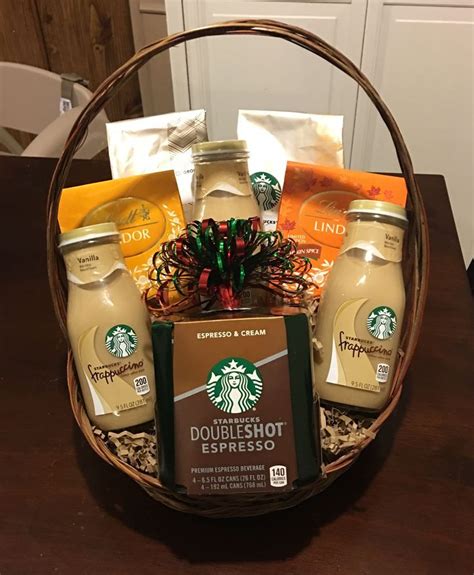 Starbucks/Lindor gift basket | Starbucks gift baskets, Office gifts basket