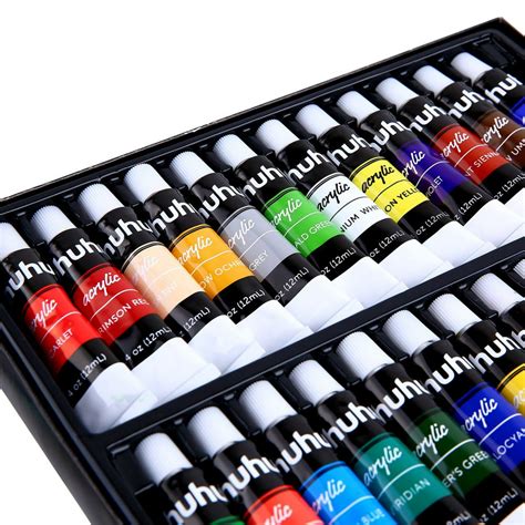 Acrylic Paint Set, 24 Colors of Ohuhu Artist's Acrylic Painting Kit ...