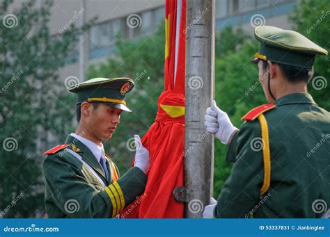 The Chinese National Flag Ceremony Editorial Photo - Image of countries, band: 53337831