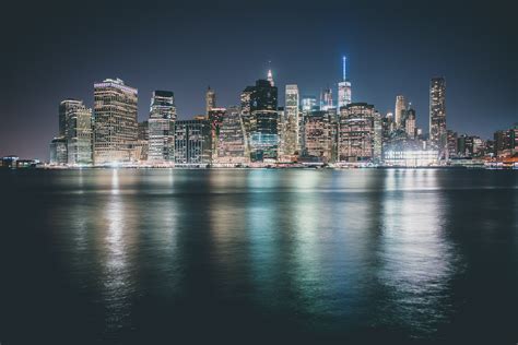 city, Lights, Cityscape, Night, Water HD Wallpapers / Desktop and ...