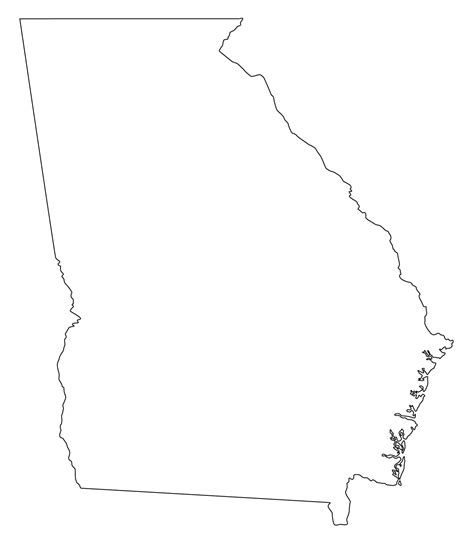 Georgia Outline Map - ClipArt Best