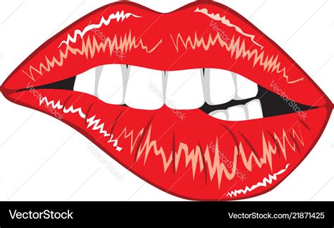 Female lips with teeth Royalty Free Vector Image