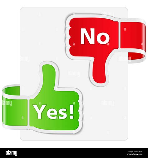 Yes and No Signs Stock Photo - Alamy