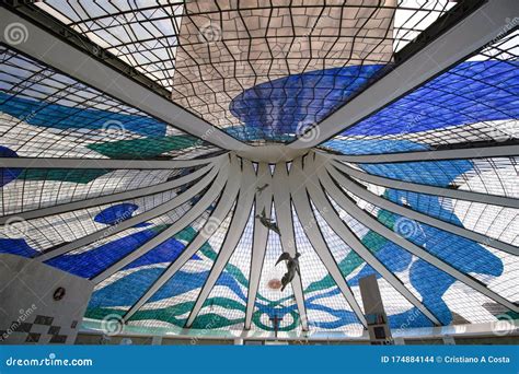 Stained Glass of the Cathedral of Brasilia Editorial Stock Image - Image of colorido ...