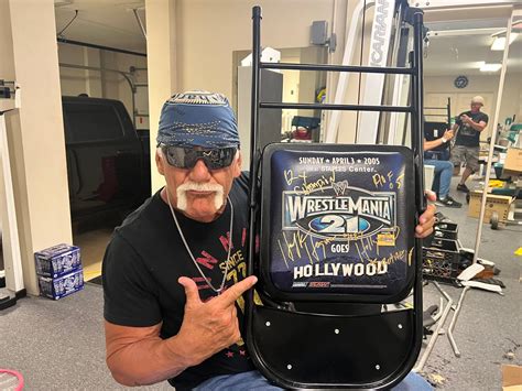 Wrestlemania 21 Autographed Chair/ – Hogan's Beach Shop