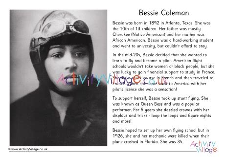 Bessie Coleman Short Bio