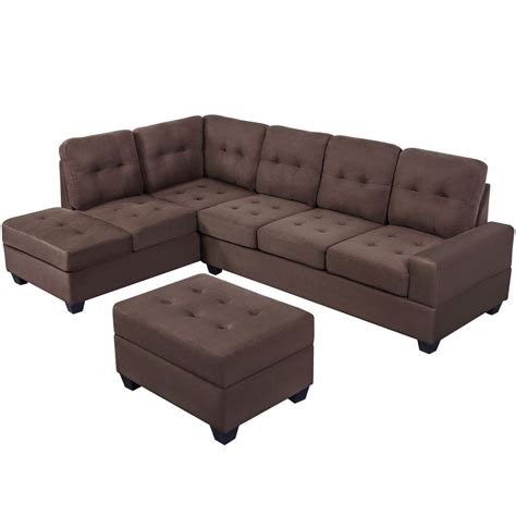 Chocolate Brown Sectional Sofa | Baci Living Room