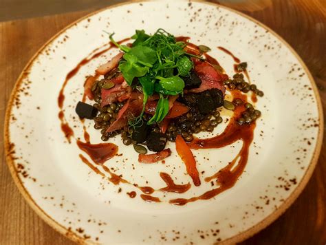 Recipe: Pigeon with Puy Lentils, Black Pudding, Apricots & Pancetta - The Dundas Arms, Berkshire ...