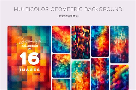 Multicolor Geometric Background - Design Cuts