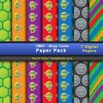 FREE TMNT Ninja Turtles Digital Paper Pack