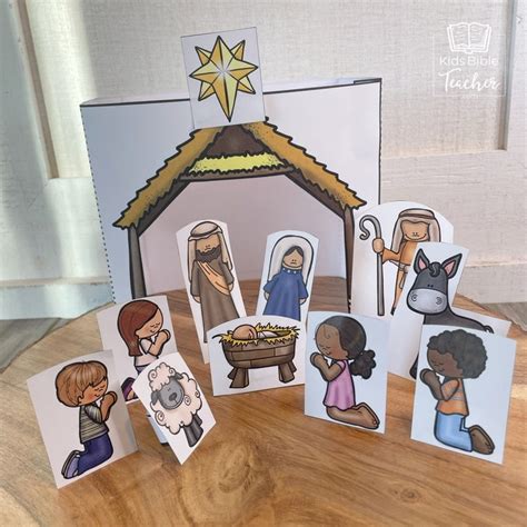 Story of Jesus Birth Sunday School Craft for Kids, Nativity Christmas ...