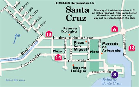 Santa Cruz Map (Mexico-On-Line)