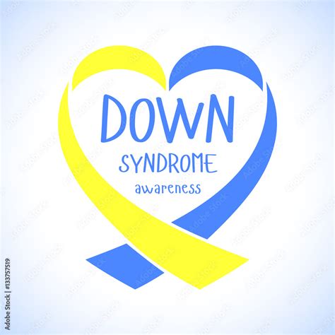 World Down Syndrome Day. Symbol of Down Syndrome. Yellow and blue ...