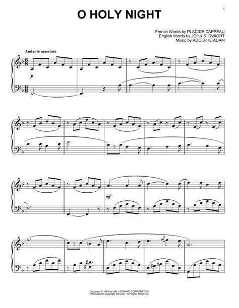 O Holy Night | Sheet Music Direct