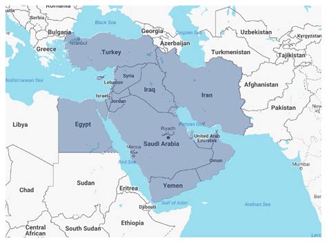 Levant Middle East Map