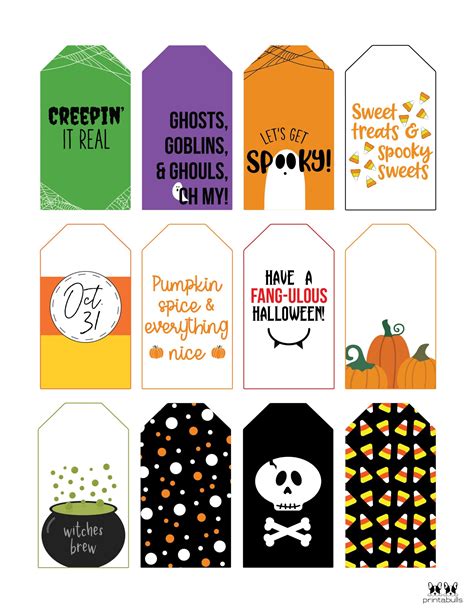 60 Free Printable Halloween Tags | Printabulls