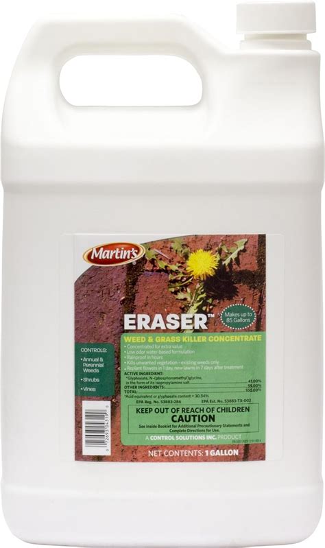 Amazon.com : Control Solutions Inc. 82004319 Eraser Weed & Grass Killer Concentrate, 1_Gallon ...