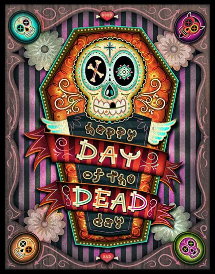 Day of the Dead Poster on Pantone Canvas Gallery