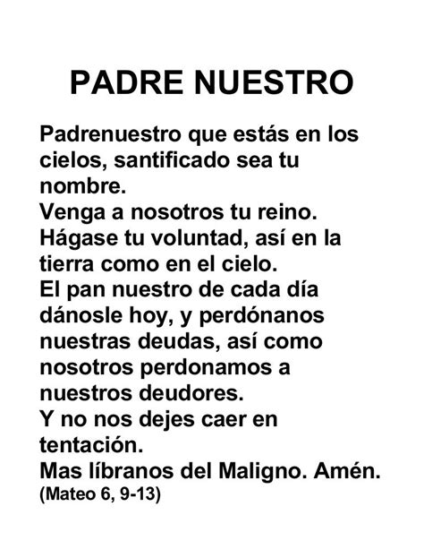 Padre Nuestro Oracion