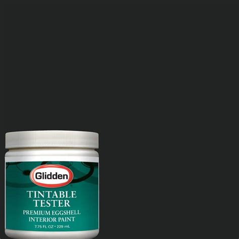 Glidden Premium 8 oz. Onyx Black Interior Paint Tester-GLN62 D8 - The Home Depot