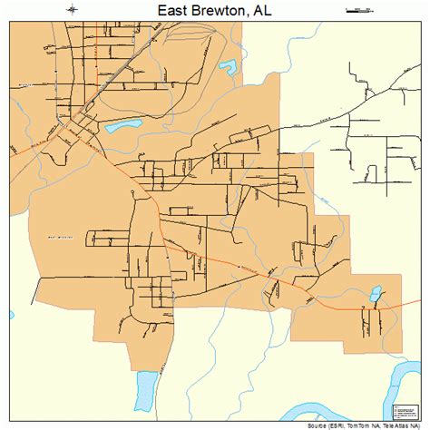 East Brewton Alabama Street Map 0122216