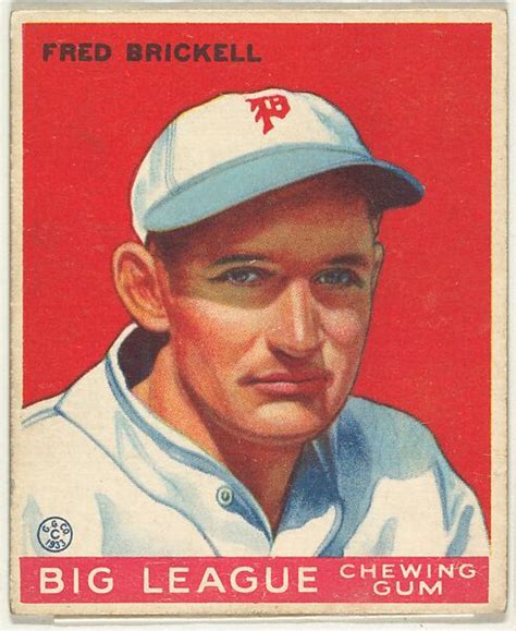 Goudey Gum Company | Fred Brickell, Philadelphia Phillies, from the Goudey Gum Company's Big ...