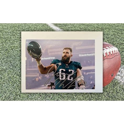 Jason Kelce Philadelphia Eagles 5x7 Photo Signed With Proof - Etsy