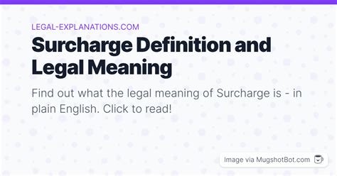 Surcharge Definition - What Does Surcharge Mean?