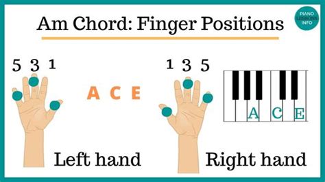 Am Piano Chord Notes, How To & Diagrams (A Minor Chord)