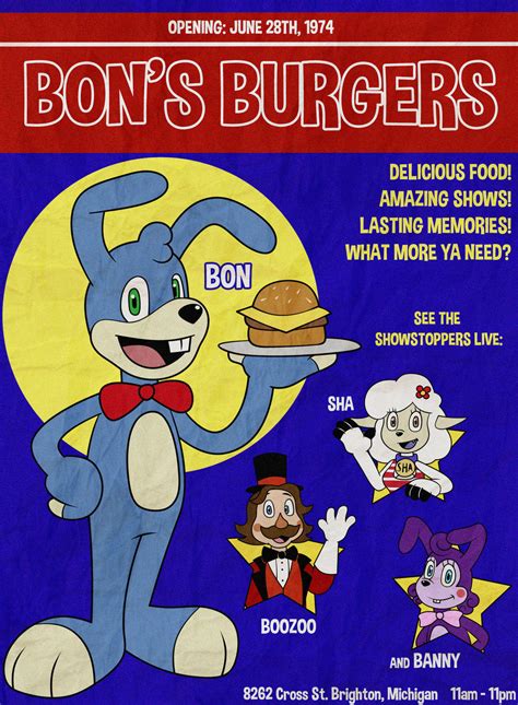 Bon's Burgers Poster (1974) | The Walten Files | Know Your Meme
