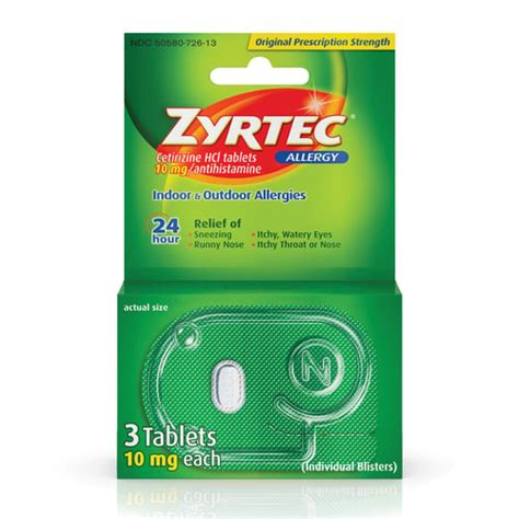 Zyrtec Allergy Relief Tablets | Allergy Medications | Medicinal ...