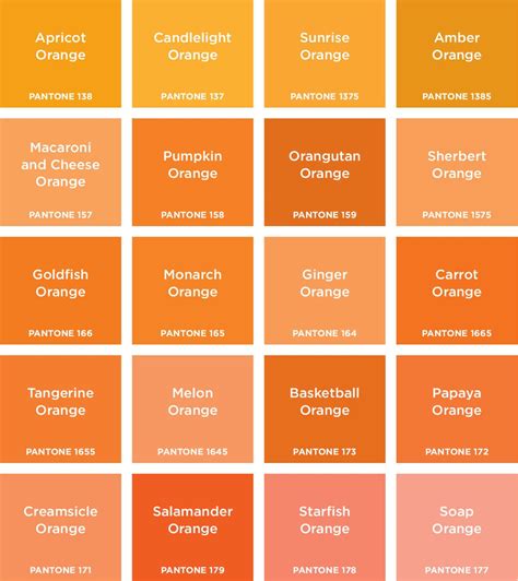 shades of orange color code - Manly Blogged Pictures