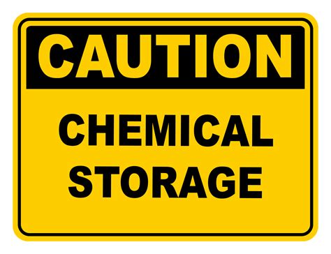 Chemical Storage Caution Safety Sign - Safety Signs Warehouse