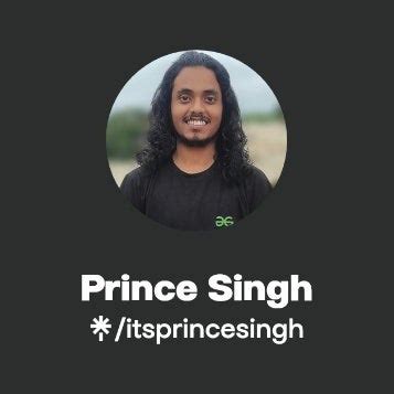 Prince Singh | Twitter, Instagram | Linktree