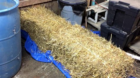 Straw bale drain insulation - YouTube