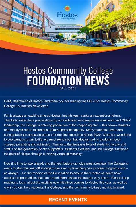 Hostos Foundation News - Fall 2021 - Hostos Community College