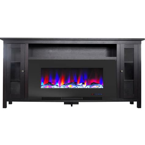 Cambridge Somerset 70-In. Black Electric Fireplace TV Stand with Multi ...