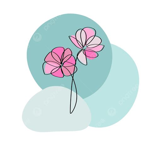 Flower Line Art Hd Transparent, A Cute Flower Line Art Png, Flower Drawing, Flower Sketch ...