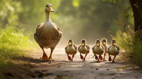 Premium AI Image | duck family free photo HD background