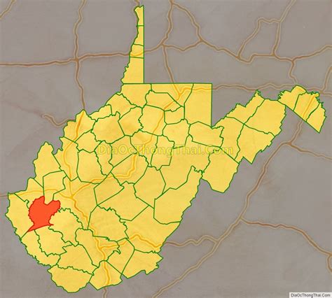 Map of Lincoln County, West Virginia