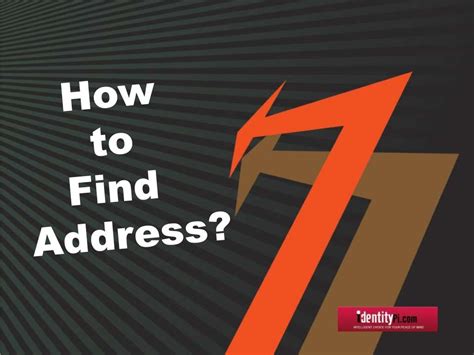 How to find address?