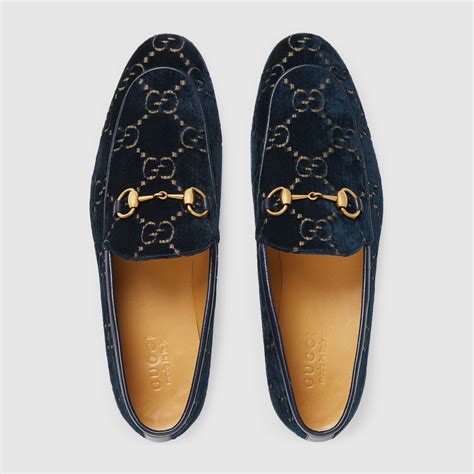 Men's Gucci Jordaan GG velvet loafer - Gucci Replica