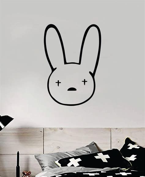 Bad Bunny Logo Wall Decal Home Decor Sticker Vinyl Bedroom Room Quote – boop decals